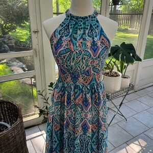 Elegant Halter Maxi Dress - Size 4